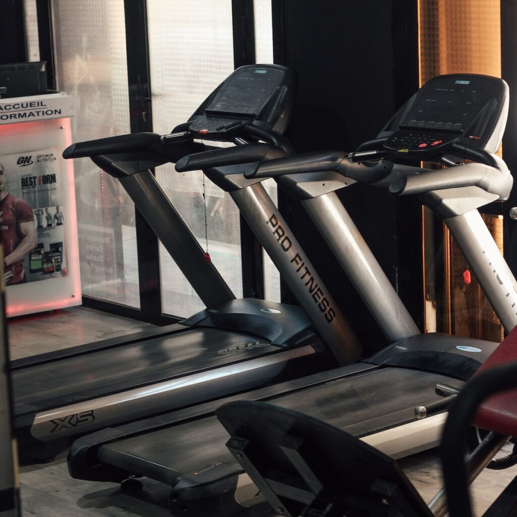 Two treadmills side by side