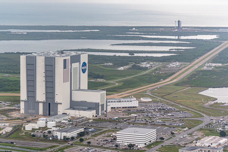 aerial view of Kennedy space center
