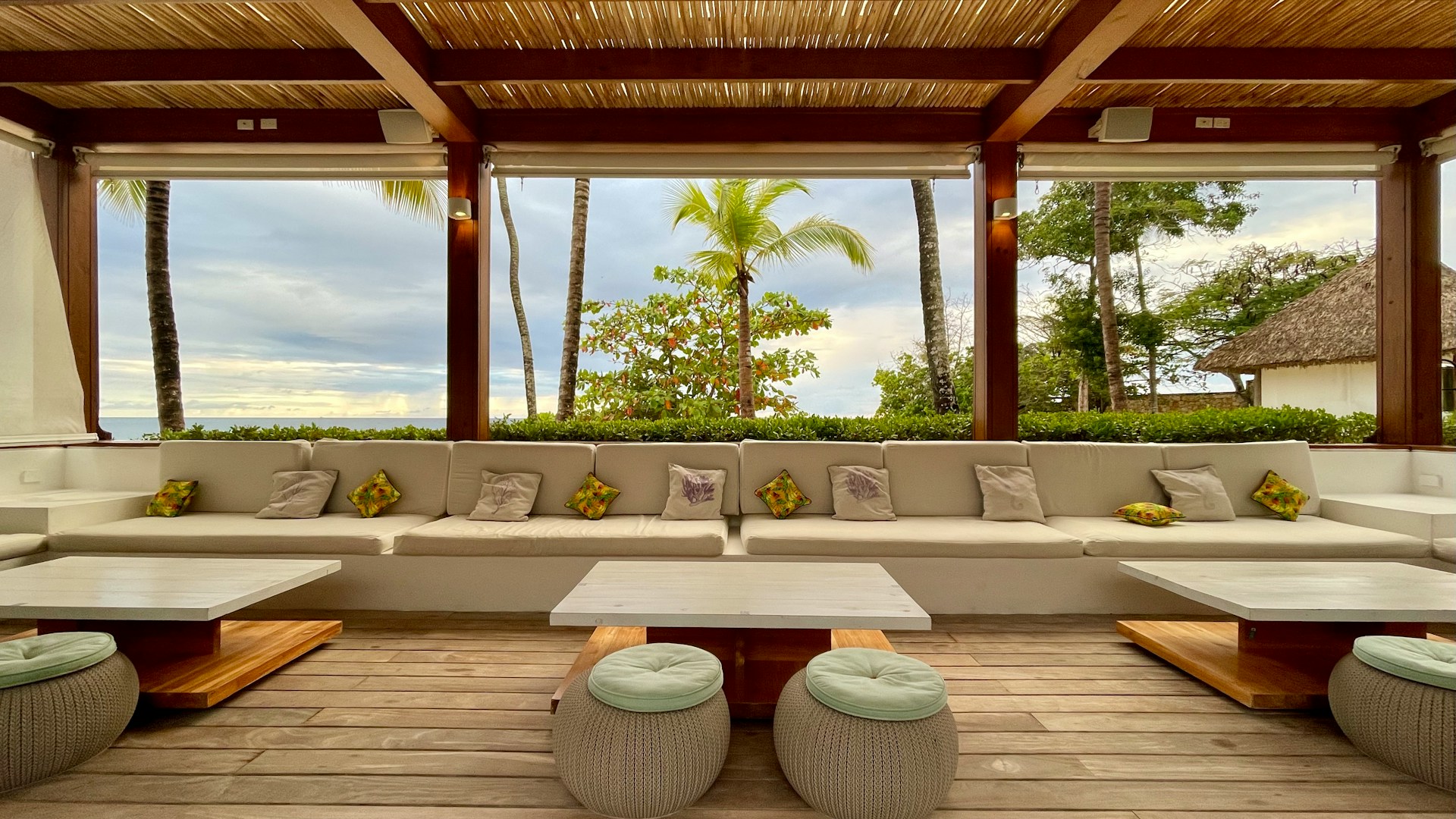 beautiful lounge area at a resort in La romana, Dominican republic