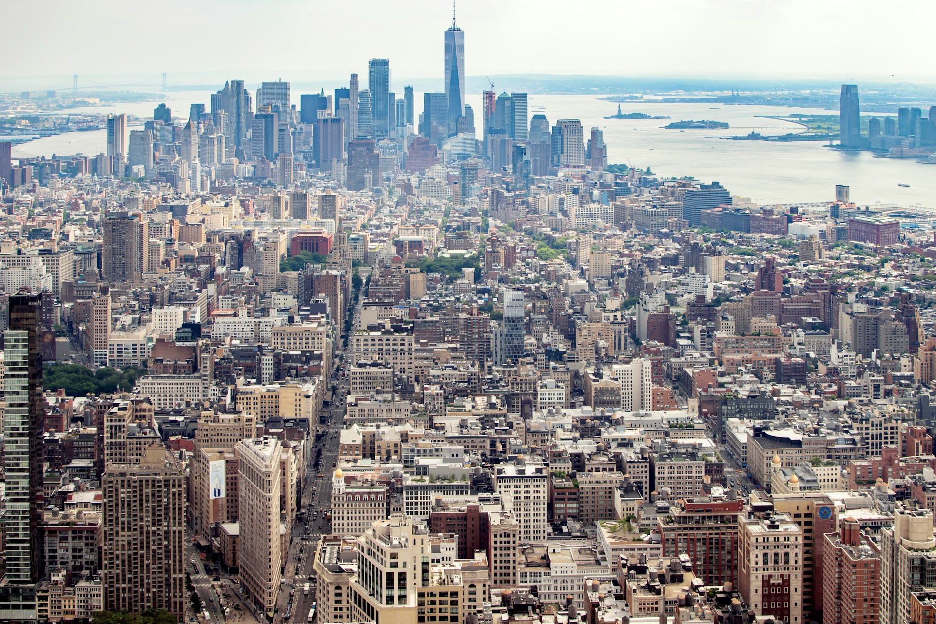 aerial view of the city in New York, New York
