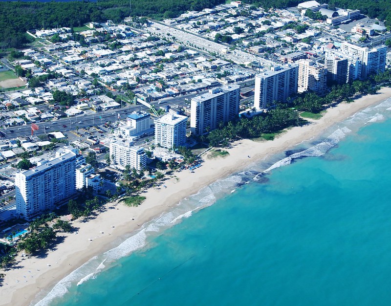 Aerial View of Isla Verde Beach