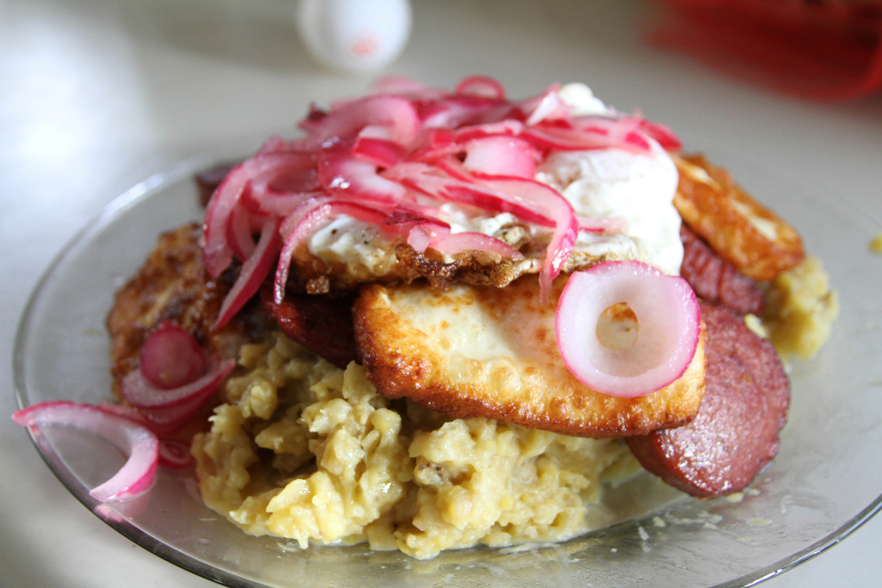 typical plate that is served in the Dominican Republic. It is one of the most famous and well known dominican breakfast plates