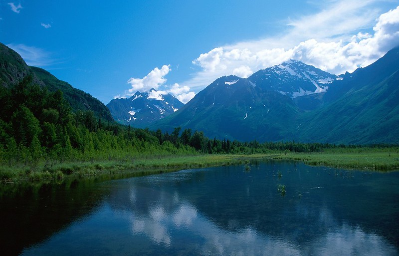 view of an Alaskan mountain range